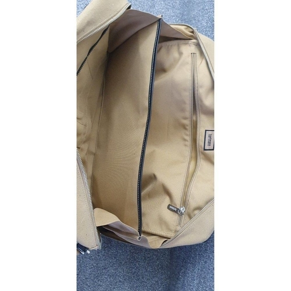 Hartmann Ziptop Briefcase Canvas and Leather HUDSON COLLECTION TAN AND BLACK - Picture 8 of 16